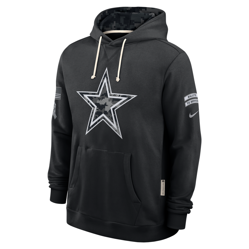 Men's Dallas Cowboys Black 2026 Salute to Service Sideline Dri-FIT Pullover Hoodie - image 3
