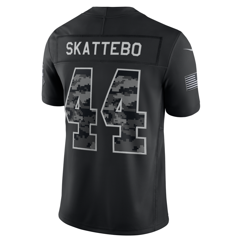 Men's New York Giants Cam Skattebo Black 2026 Salute to Service Stitched Limited Jersey - image 3
