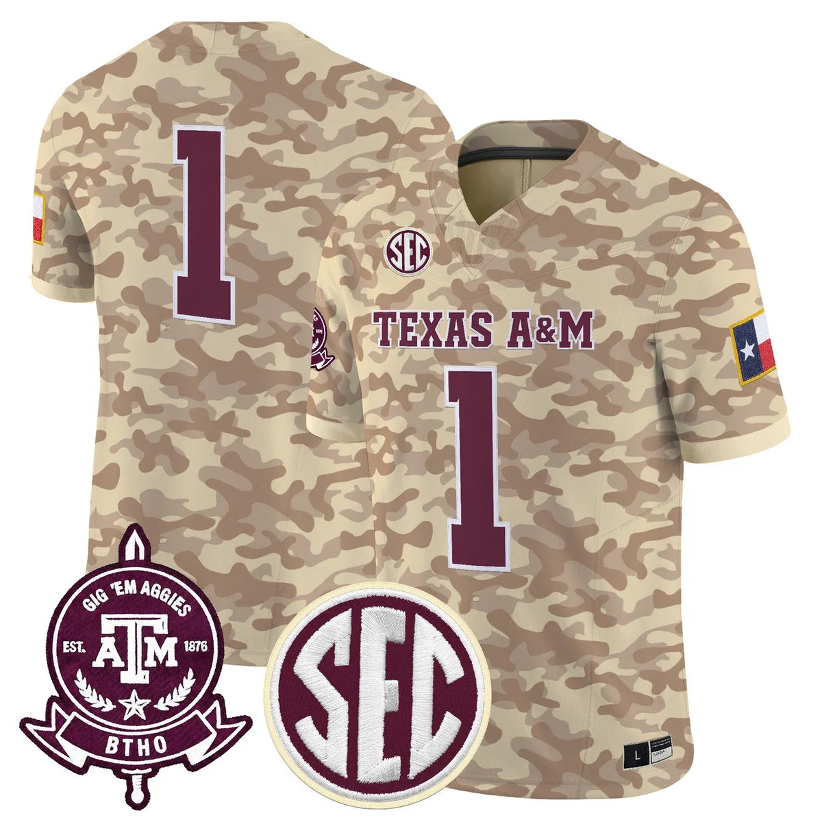 Texas A&M Aggies 2026 'Honor and Support' Vapor Limited Jersey - All Stitched