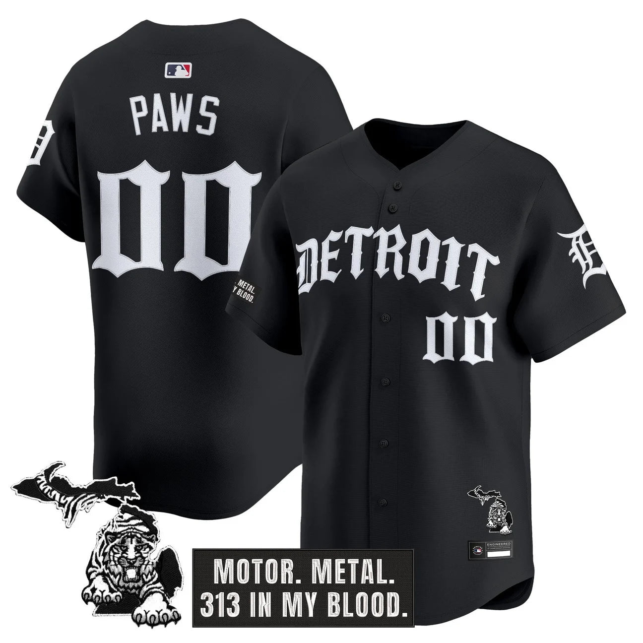Jersey Vapor Premier de Edición Limitada 'Old English' de los Detroit Tigers para Hombre - Todo Bordado