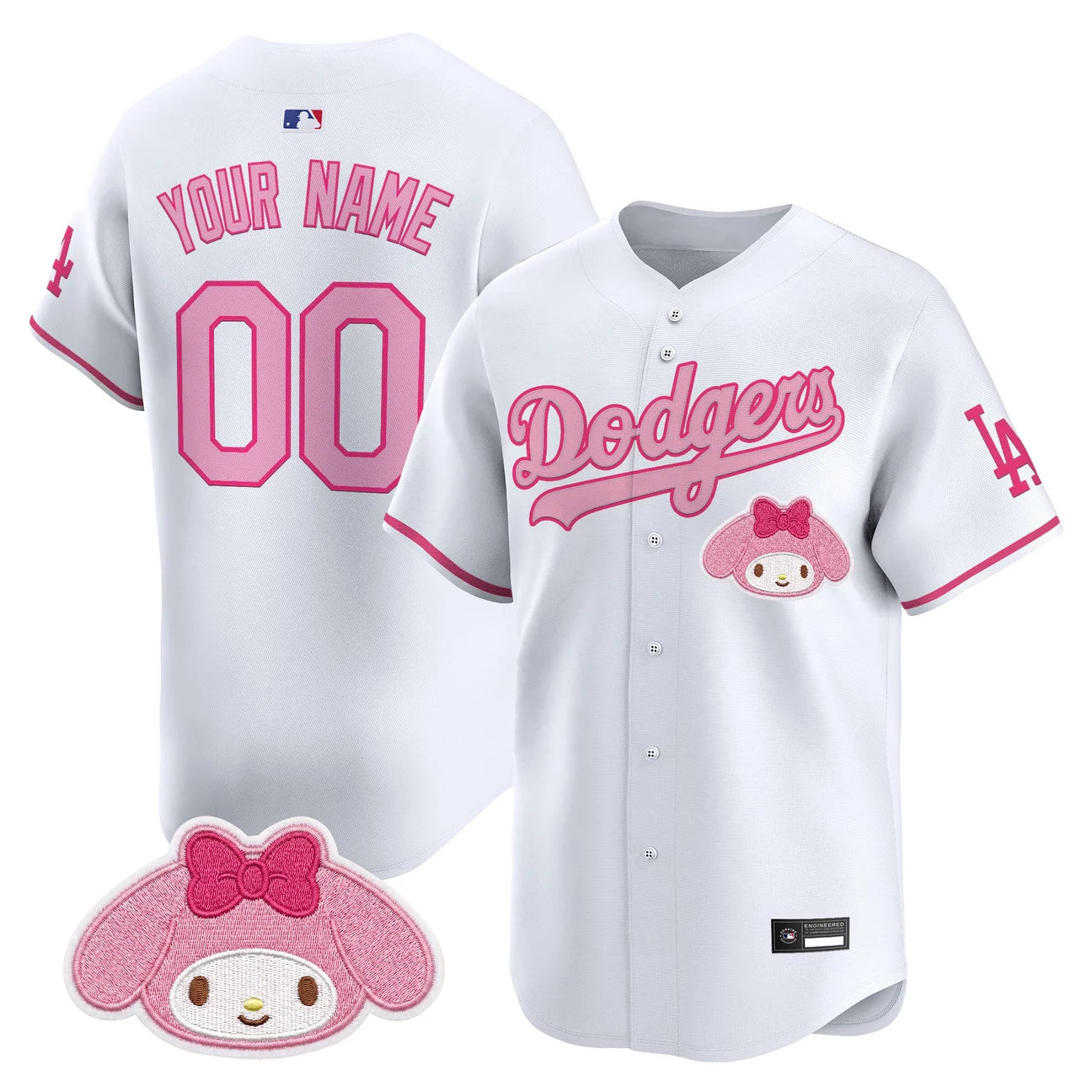 Los Angeles Dodgers x Sanrio Friends Vapor Premier Limited Custom Jersey - All Stitched
