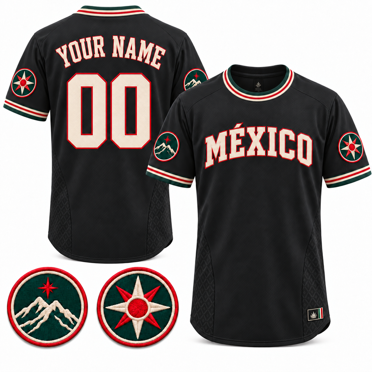 México Land & Sky Custom Football Jersey - All Stitched - Charcoal product image