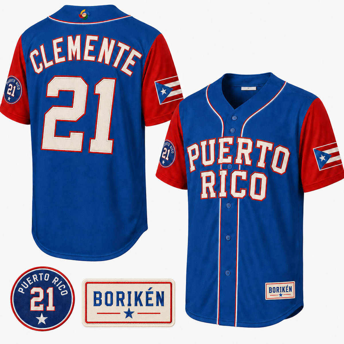 Puerto Rico Borikén Heritage #21 Baseball Jersey - All Stitched