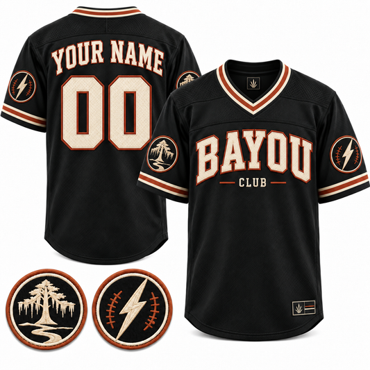 Bayou Club Custom American Football Jersey - All Stitched - Charcoal product image