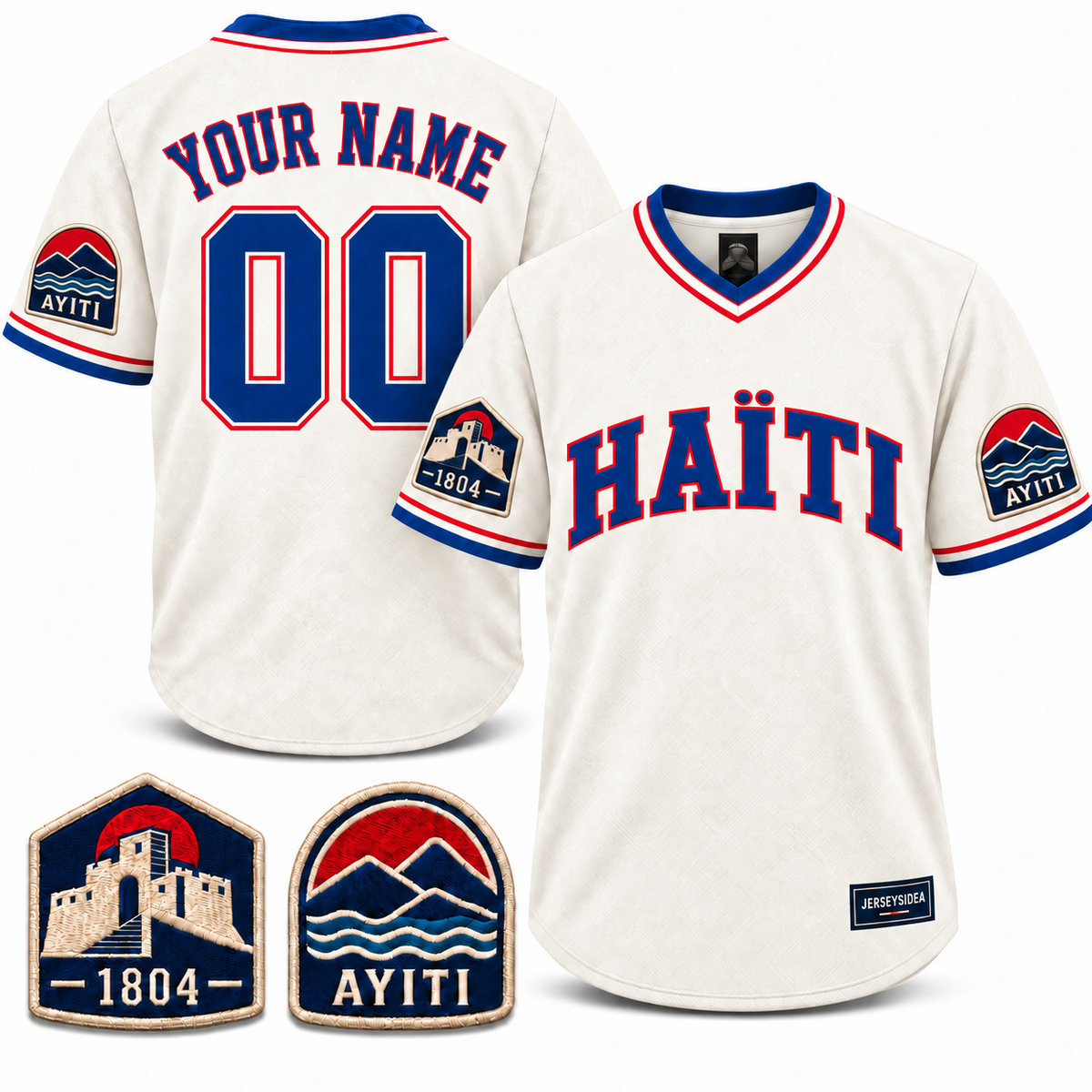 Haïti Citadelle Heritage Custom Soccer Jersey - All Stitched - Ivory product image