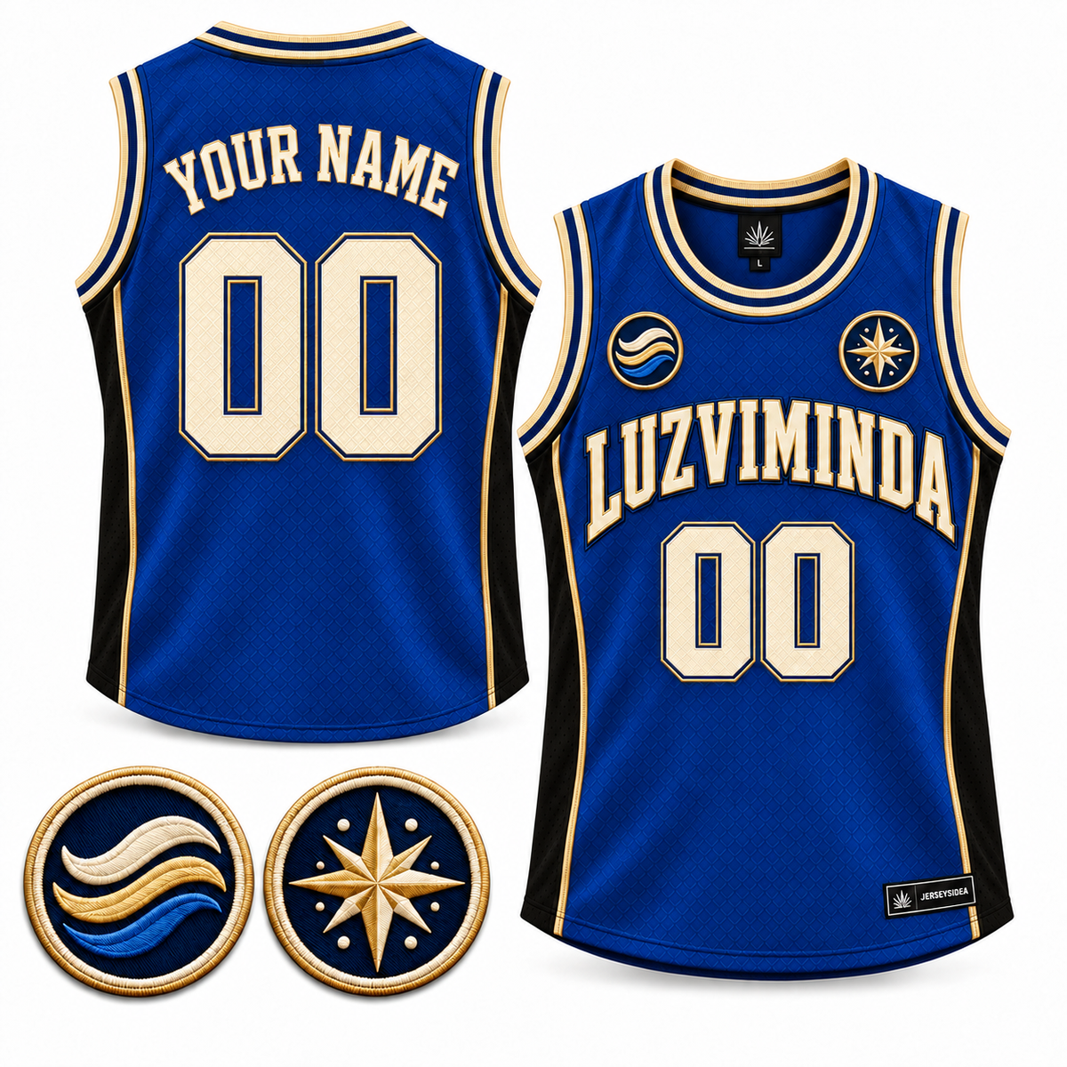 Luzviminda Atlas Custom Basketball Jersey - All Stitched - Blue product image