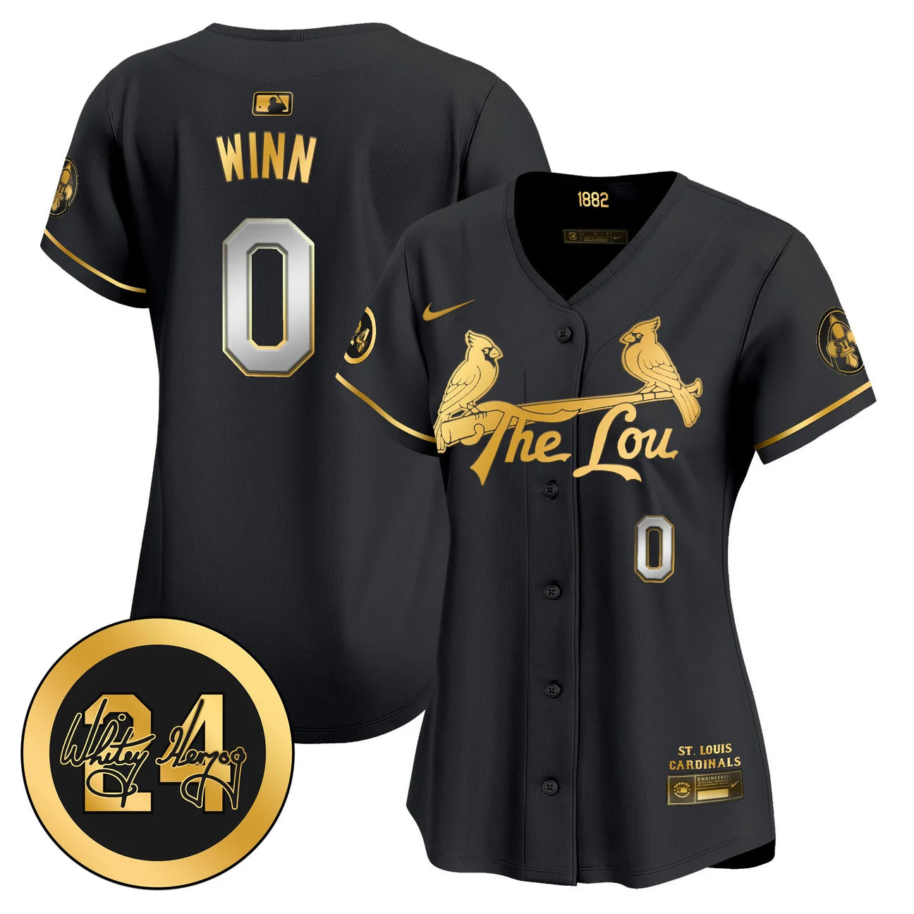 Women's St. Louis Cardinals 2024 City Connect Whitey Herzog Patch Vapor Premier Limited Jersey - All Stitched