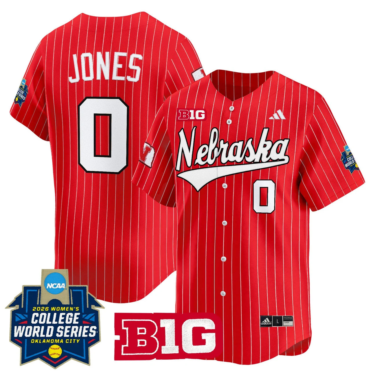 Men's Size - Nebraska Cornhuskers Softball 2026 World Series (WCWS) Vapor Premier Limited Jersey - All Stitched