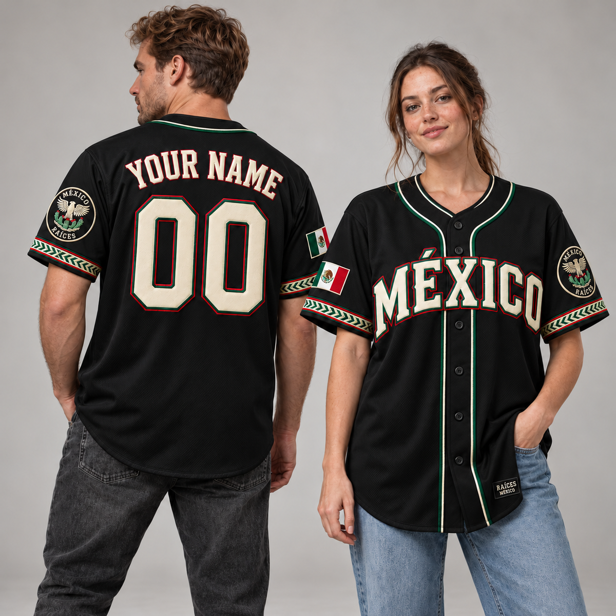 México Raíces Heritage Custom Baseball Jersey -All Stitched