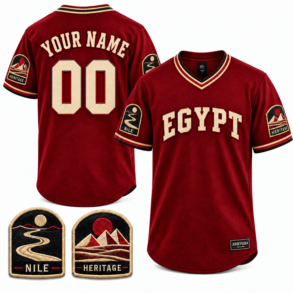 Egypt Nile Heritage Custom Soccer Jersey - All Stitched - Red product image