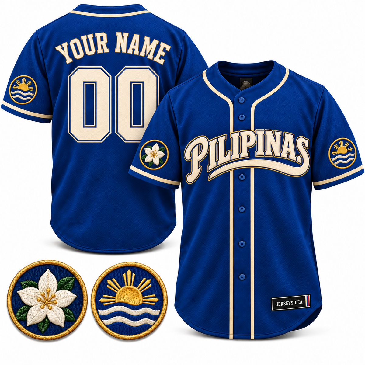 Pilipinas Coast Club Custom Baseball Jersey - All Stitched - Blue product image