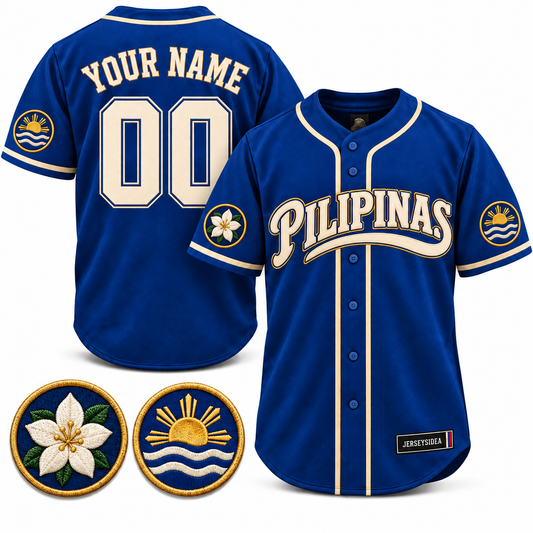 Pilipinas Coast Club Custom Baseball Jersey - All Stitched - Blue product image