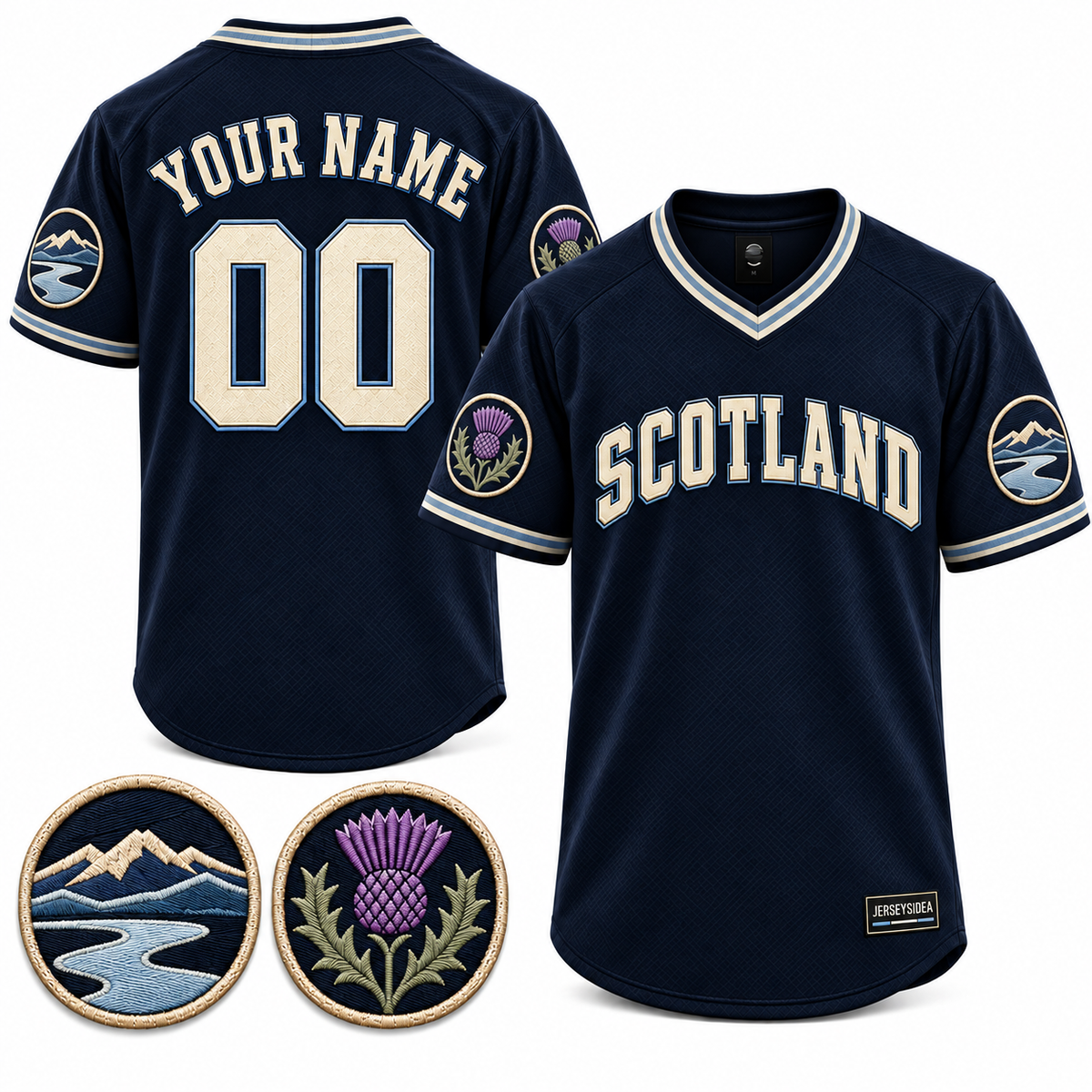 Scotland Highland Club Custom Soccer Jersey - All Stitched - Navy product image