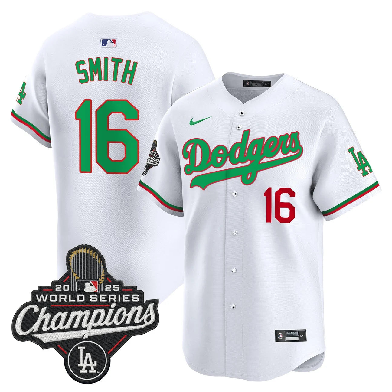 Men's Dodgers Mexico 2025 World Series Champions Vapor Premier Limited Jersey  - All Stitched