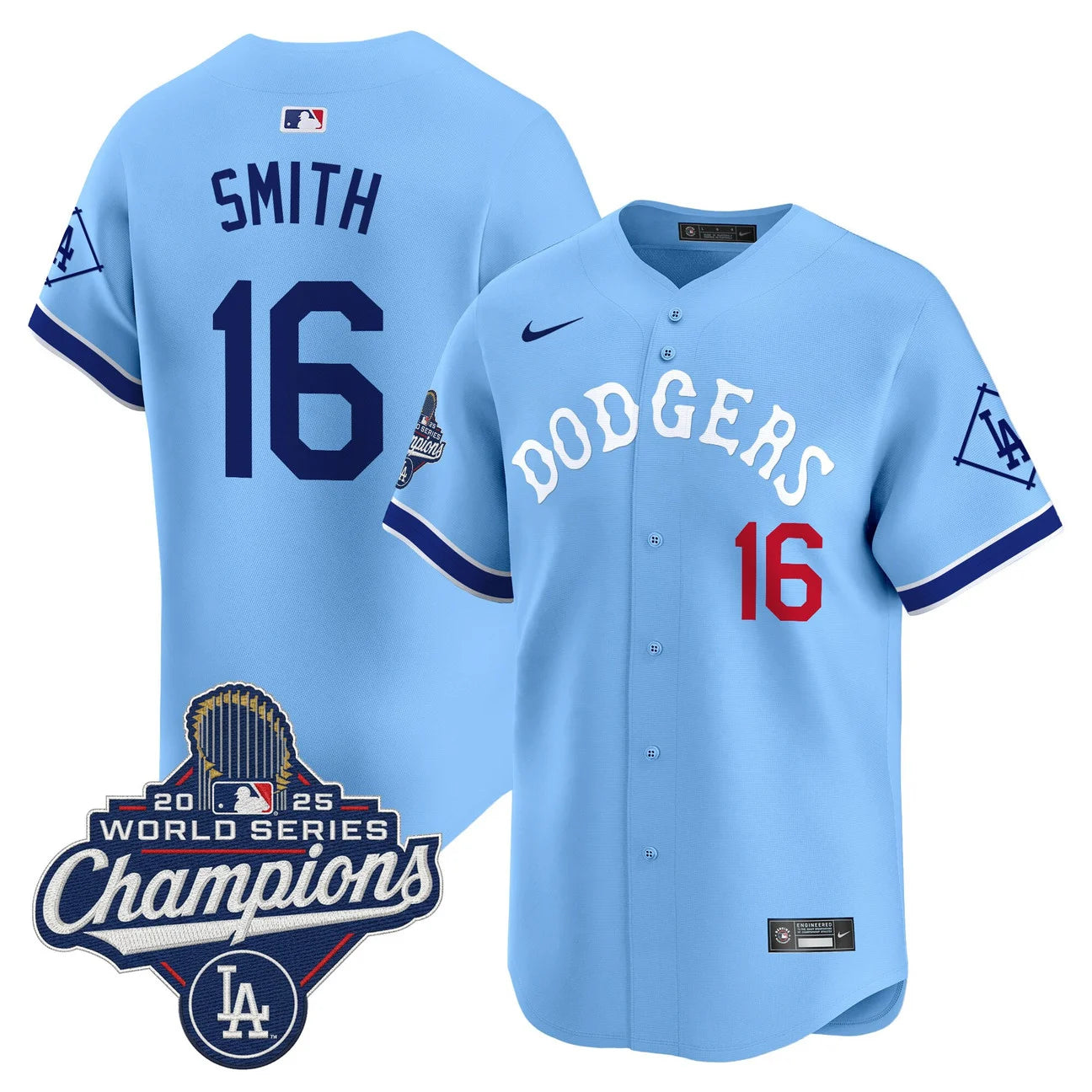 Men's Dodgers Tribute 2025 World Series Champions Vapor Premier Limited Jersey - All Stitched