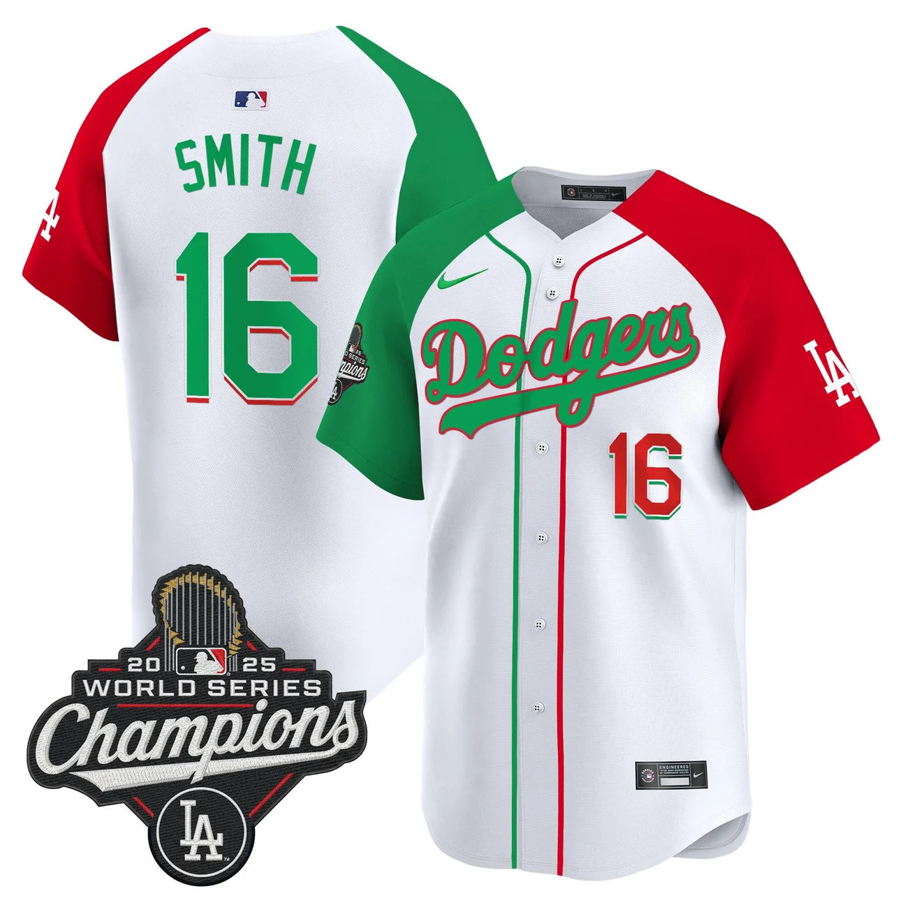 Men's Dodgers Mexico 2025 World Series Champions Vapor Premier Limited Jersey  - All Stitched