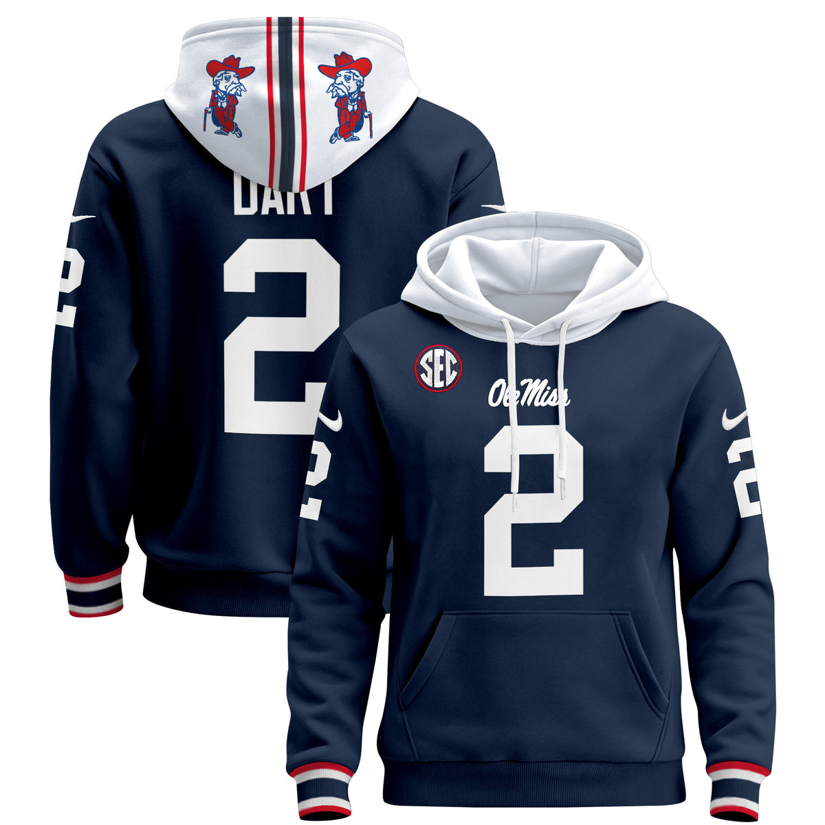 Men's Ole Miss Rebels 2026 Pullover Hoodie - All Stitched