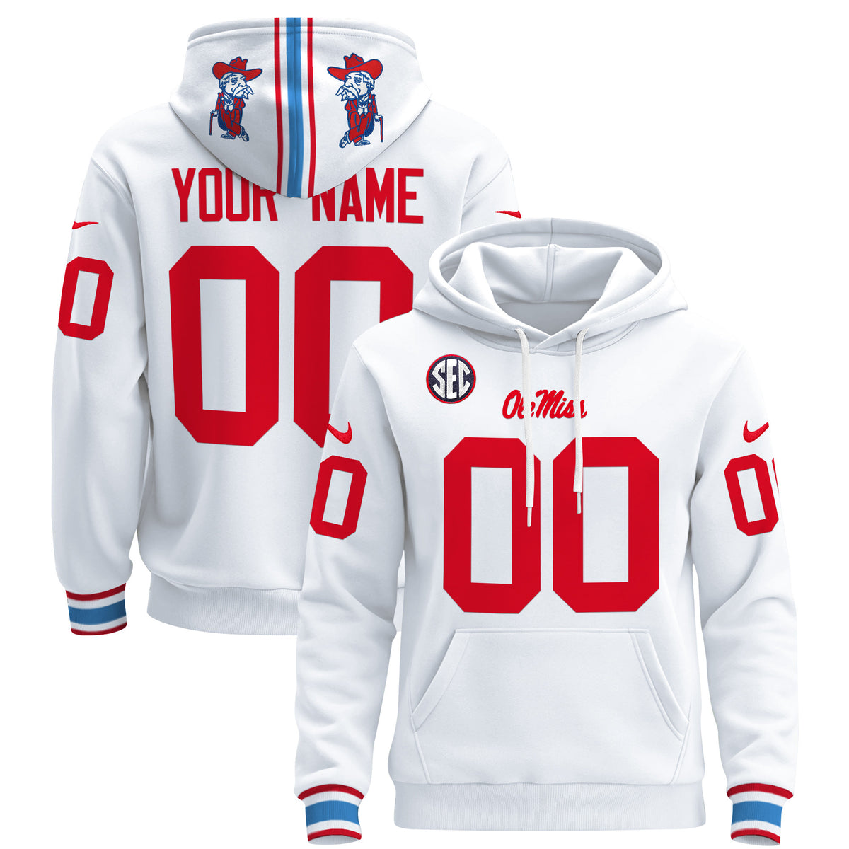 Ole Miss Rebels 2026 Custom Pullover Hoodie - All Stitched
