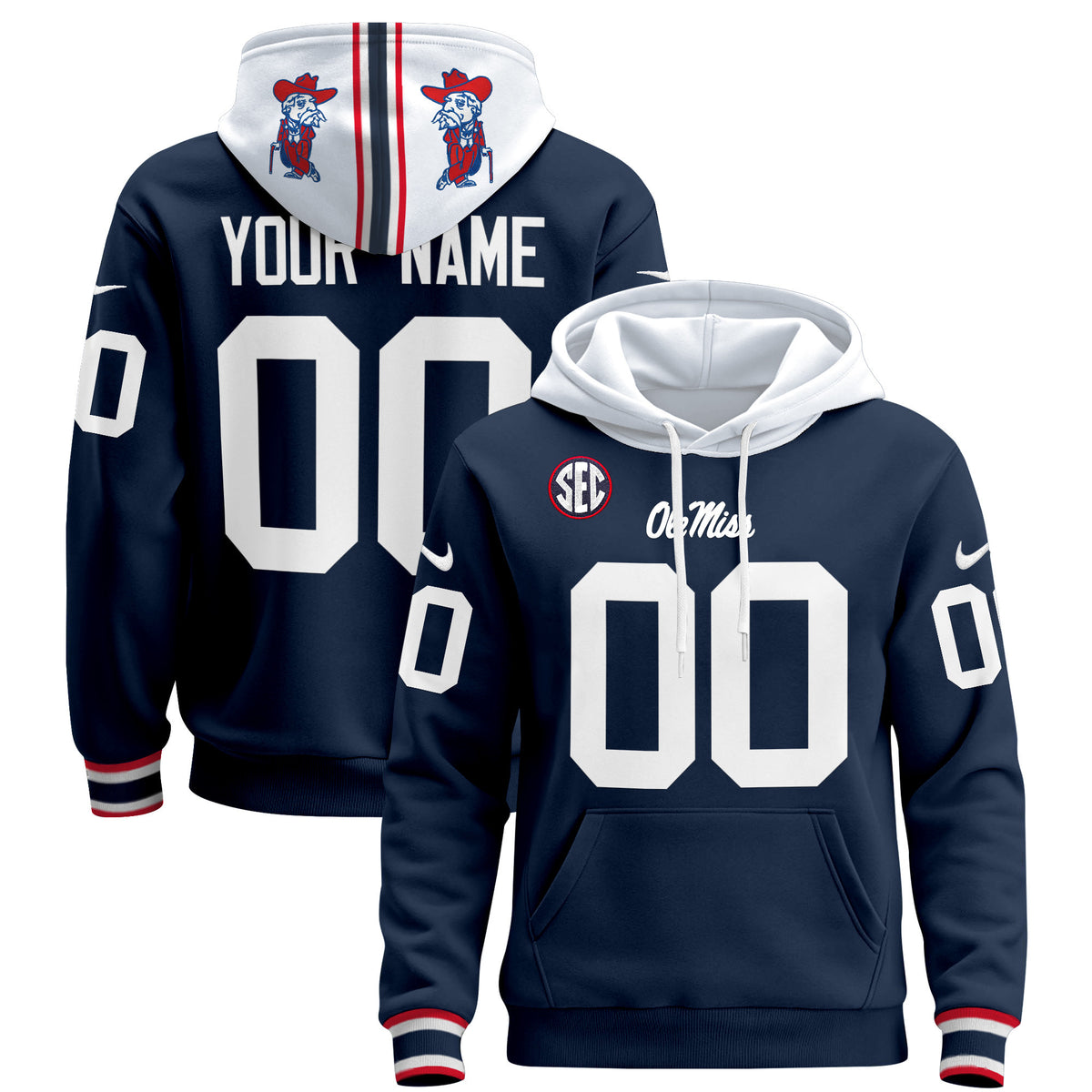Ole Miss Rebels 2026 Custom Pullover Hoodie - All Stitched