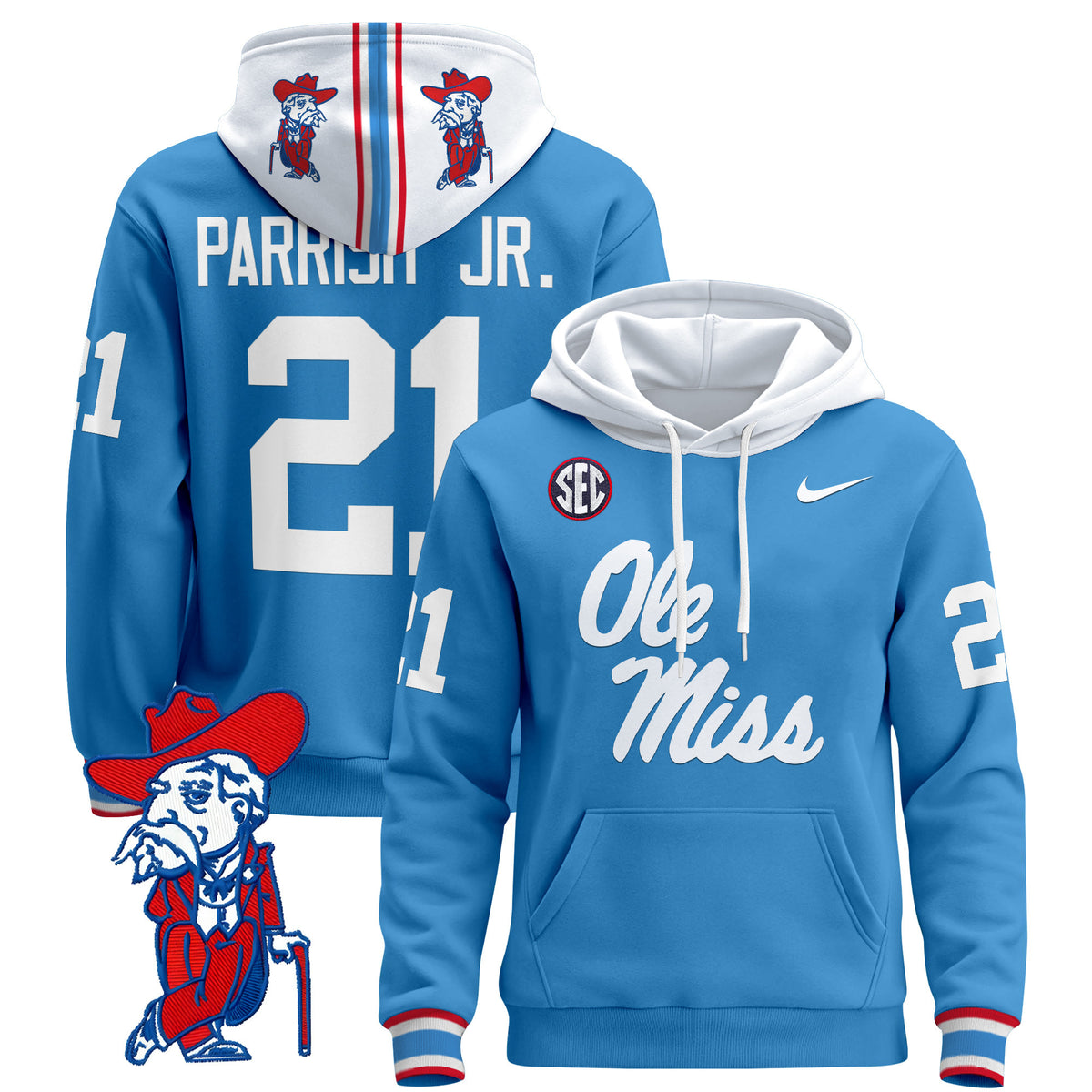 Men's Ole Miss Rebels 2026 Pullover Hoodie V2 - All Stitched