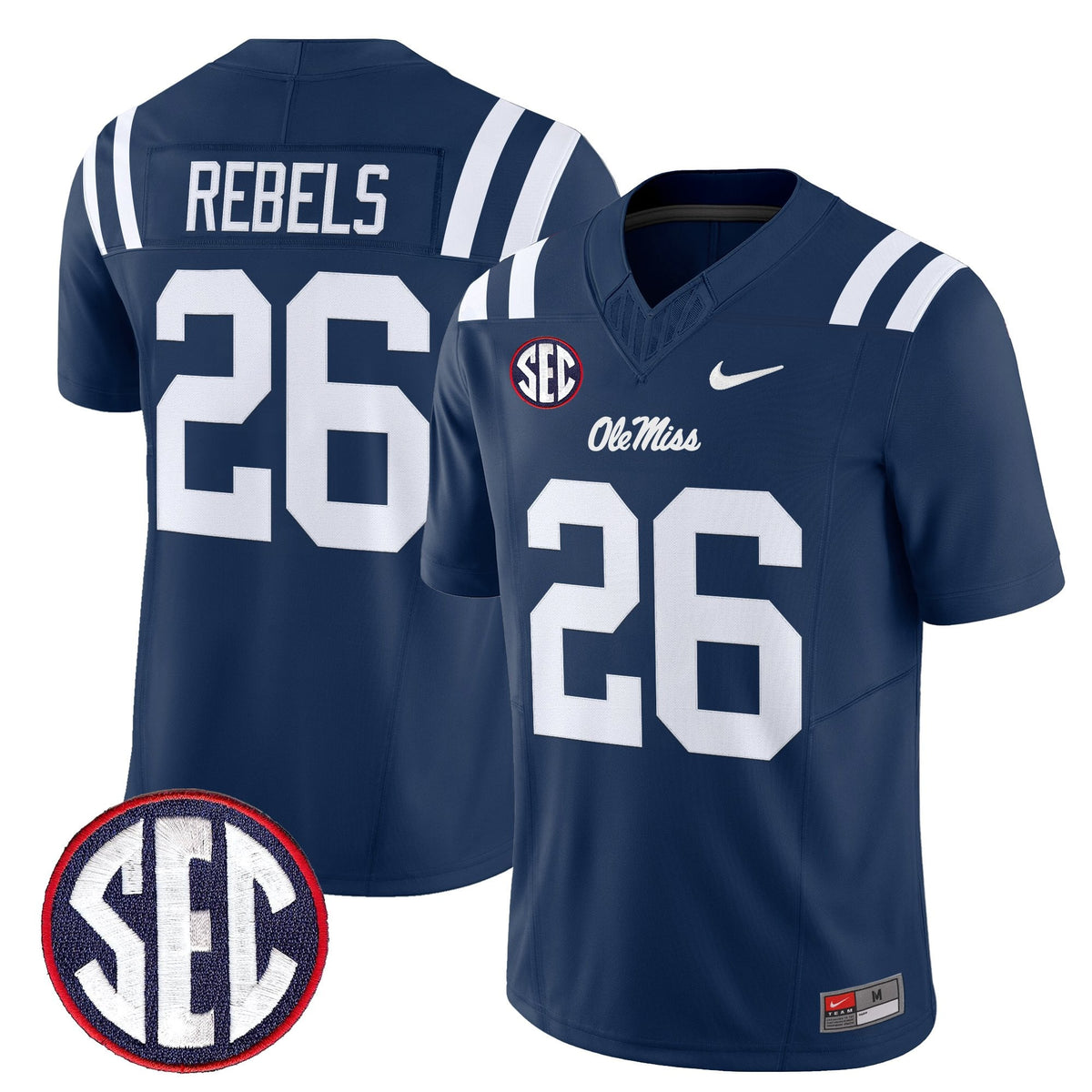 Men's Ole Miss Rebels 2026 Vapor Limited Jersey - All Stitched
