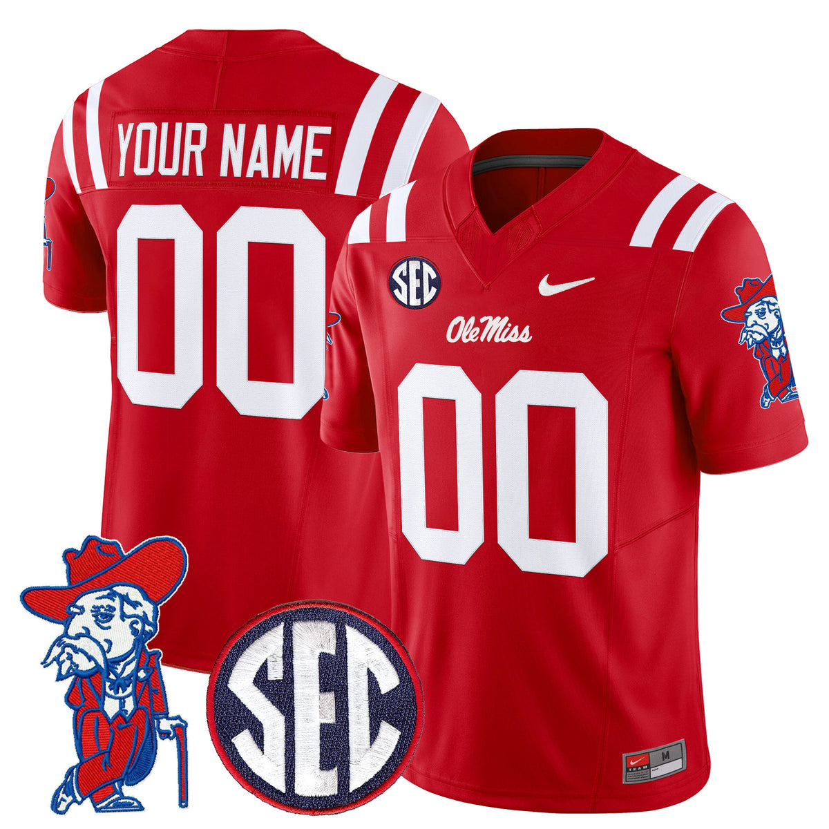 Ole Miss Rebels 2026 Vapor Limited Custom Jersey V2 - All Stitched