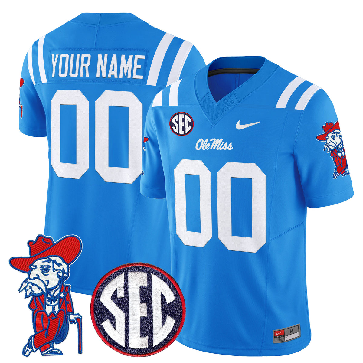 Ole Miss Rebels 2026 Vapor Limited Custom Jersey V2 - All Stitched