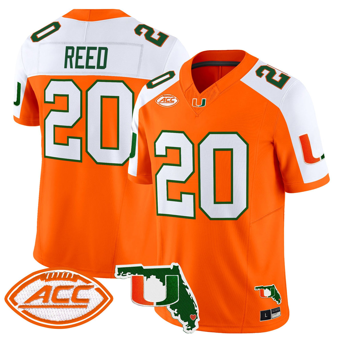 Men's Miami Hurricanes 2026 Florida Patch Vapor Limited Jersey - All Stitched