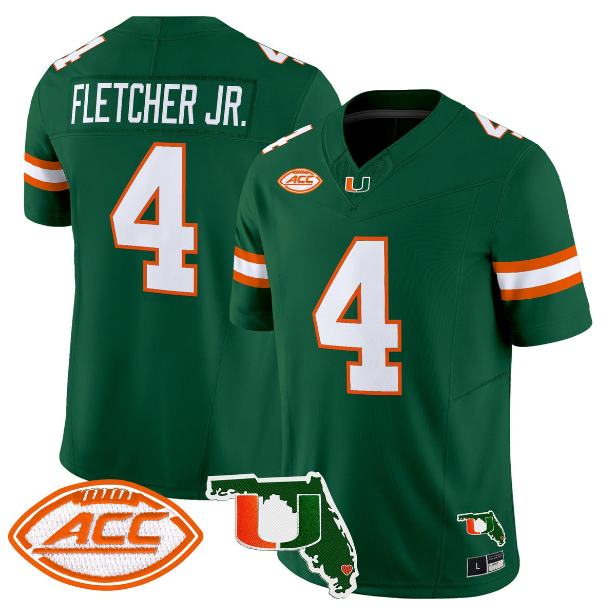 Men's Miami Hurricanes 2026 Florida Patch Vapor Limited Jersey - All Stitched