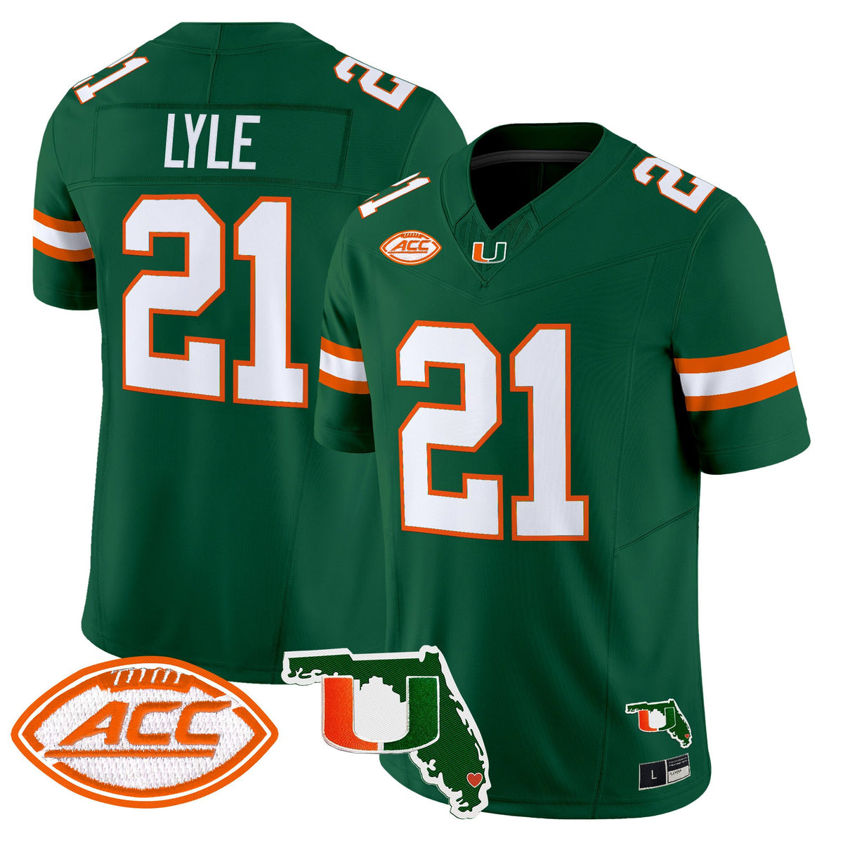 Men's Miami Hurricanes 2026 Florida Patch Vapor Limited Jersey - All Stitched