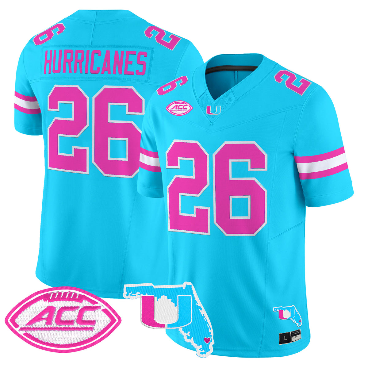Men's Miami Hurricanes Vice City Vapor Limited Jersey - All Stitched