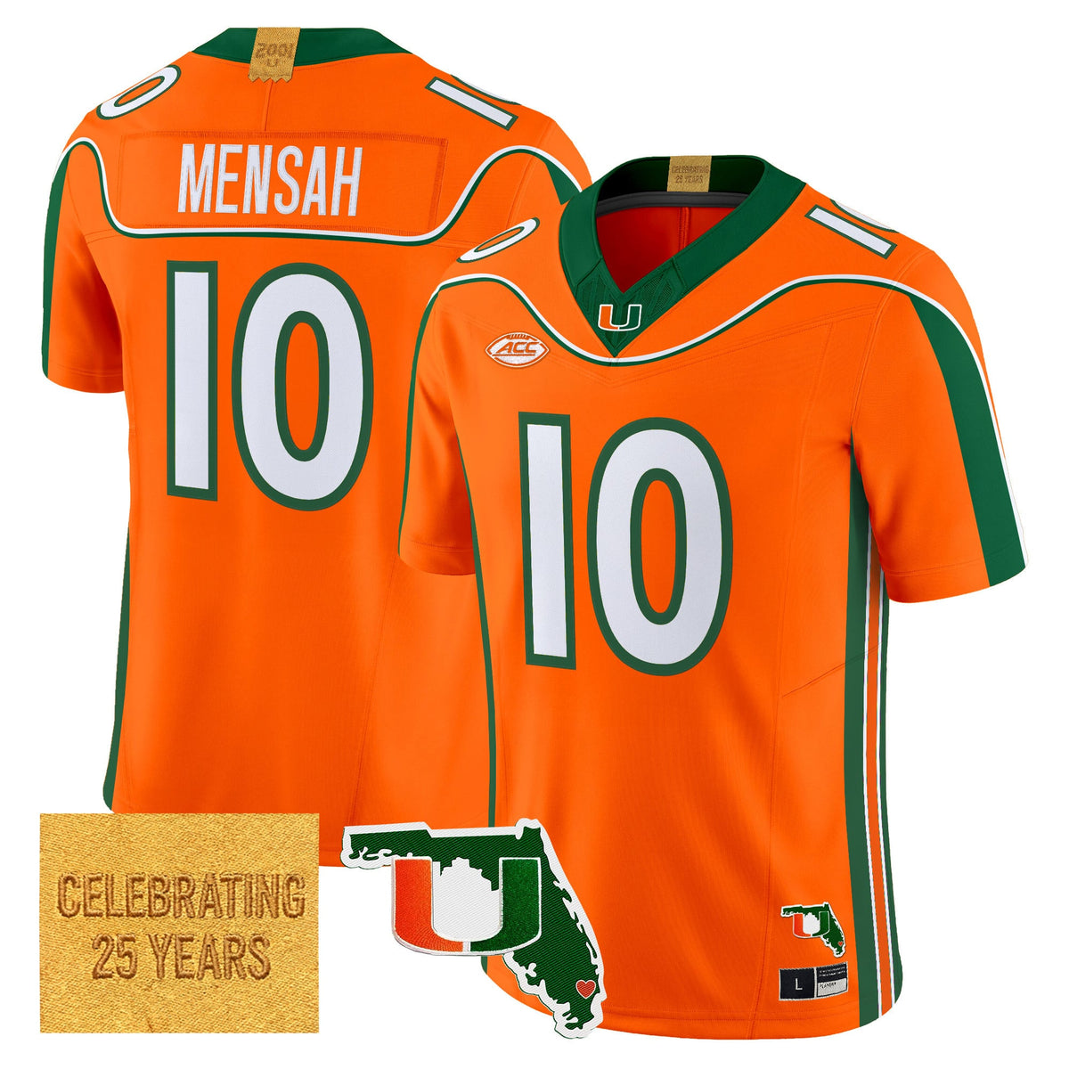Men's Miami Hurricanes 2001 Throwback Vapor Limited Jersey - Florida Patch - All Stitched