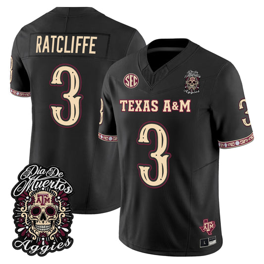 Men's Texas A&M Aggies Día de los Muertos Vapor Limited Jersey - All Stitched