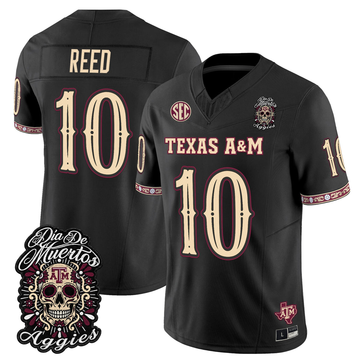 Men's Texas A&M Aggies Día de los Muertos Vapor Limited Jersey - All Stitched