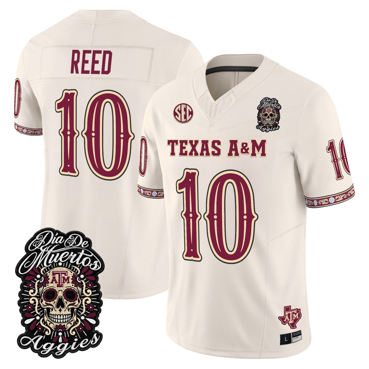 Men's Texas A&M Aggies Día de los Muertos Vapor Limited Jersey - All Stitched