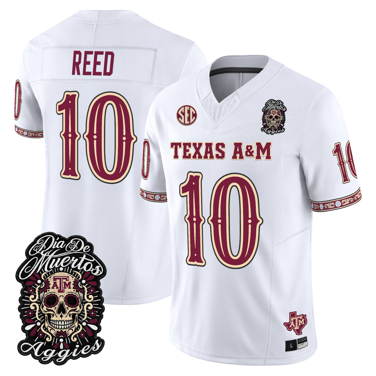 Men's Texas A&M Aggies Día de los Muertos Vapor Limited Jersey - All Stitched