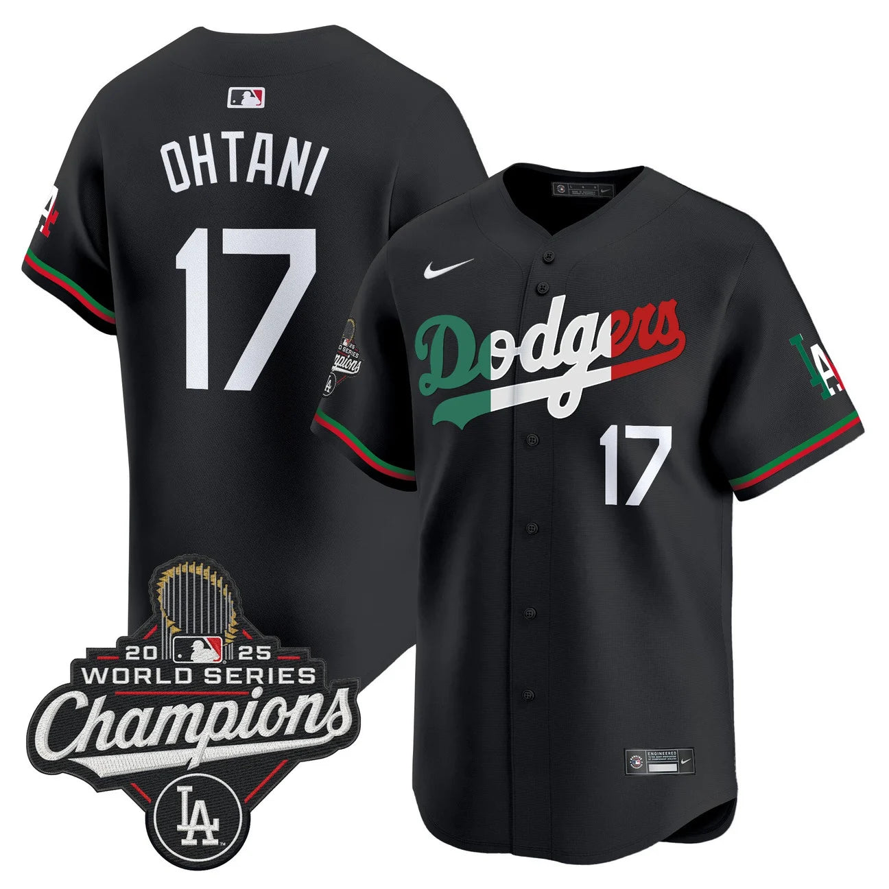 Men's Dodgers Mexico 2025 World Series Champions Vapor Premier Limited Jersey  - All Stitched