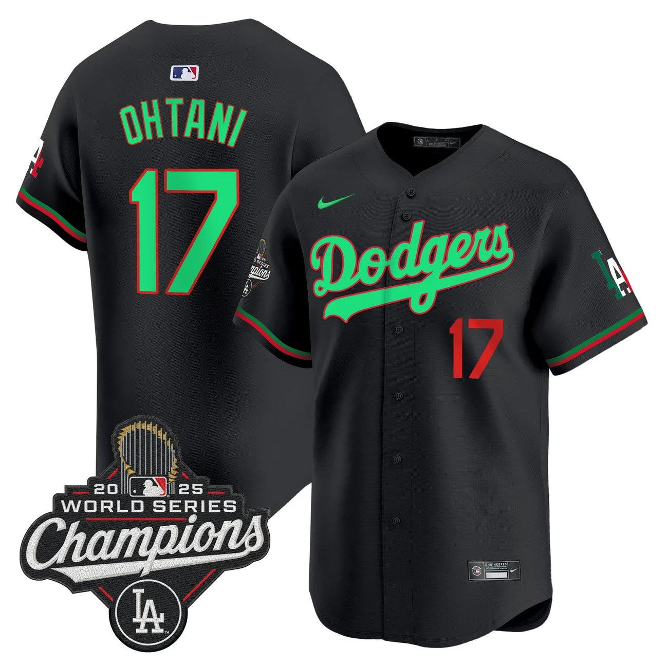 Men's Dodgers Mexico 2025 World Series Champions Vapor Premier Limited Jersey  - All Stitched