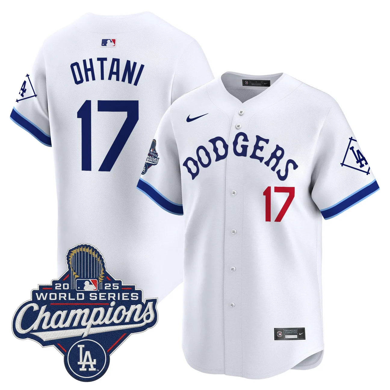 Men's Dodgers Tribute 2025 World Series Champions Vapor Premier Limited Jersey - All Stitched