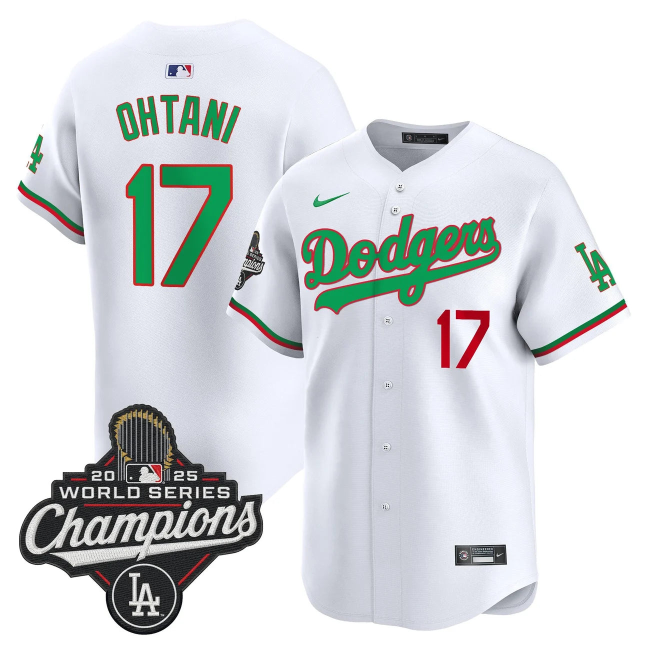 Men's Dodgers Mexico 2025 World Series Champions Vapor Premier Limited Jersey  - All Stitched