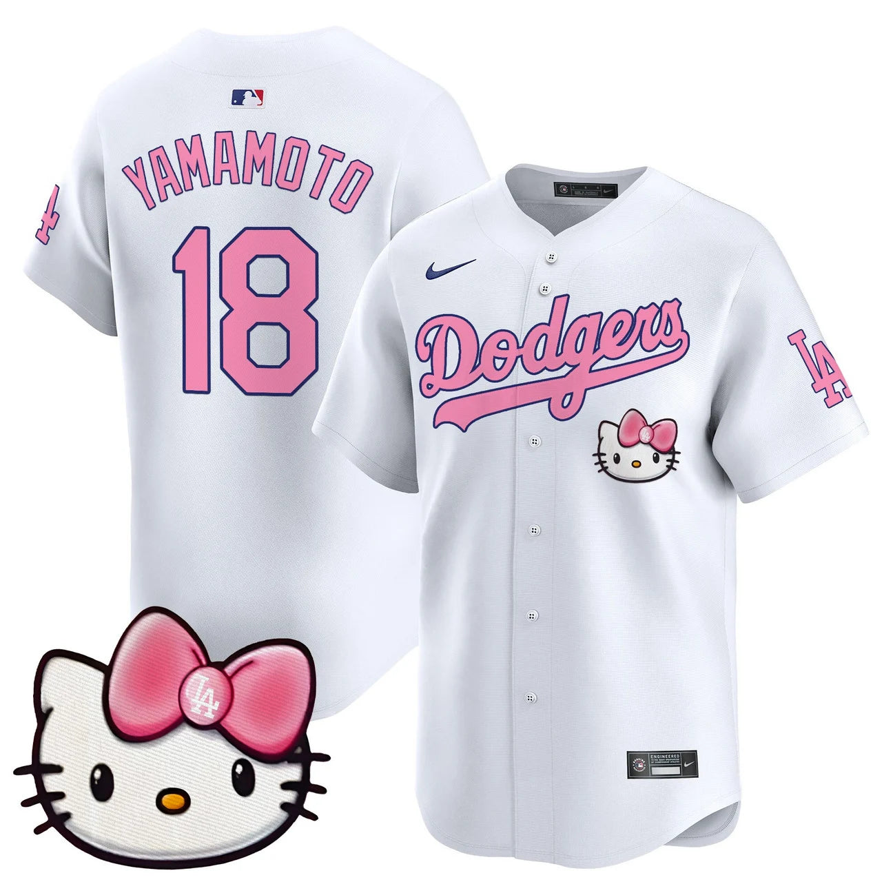 Unisex Dodgers Hello Kitty Vapor Premier Limited Jersey – All Stitched