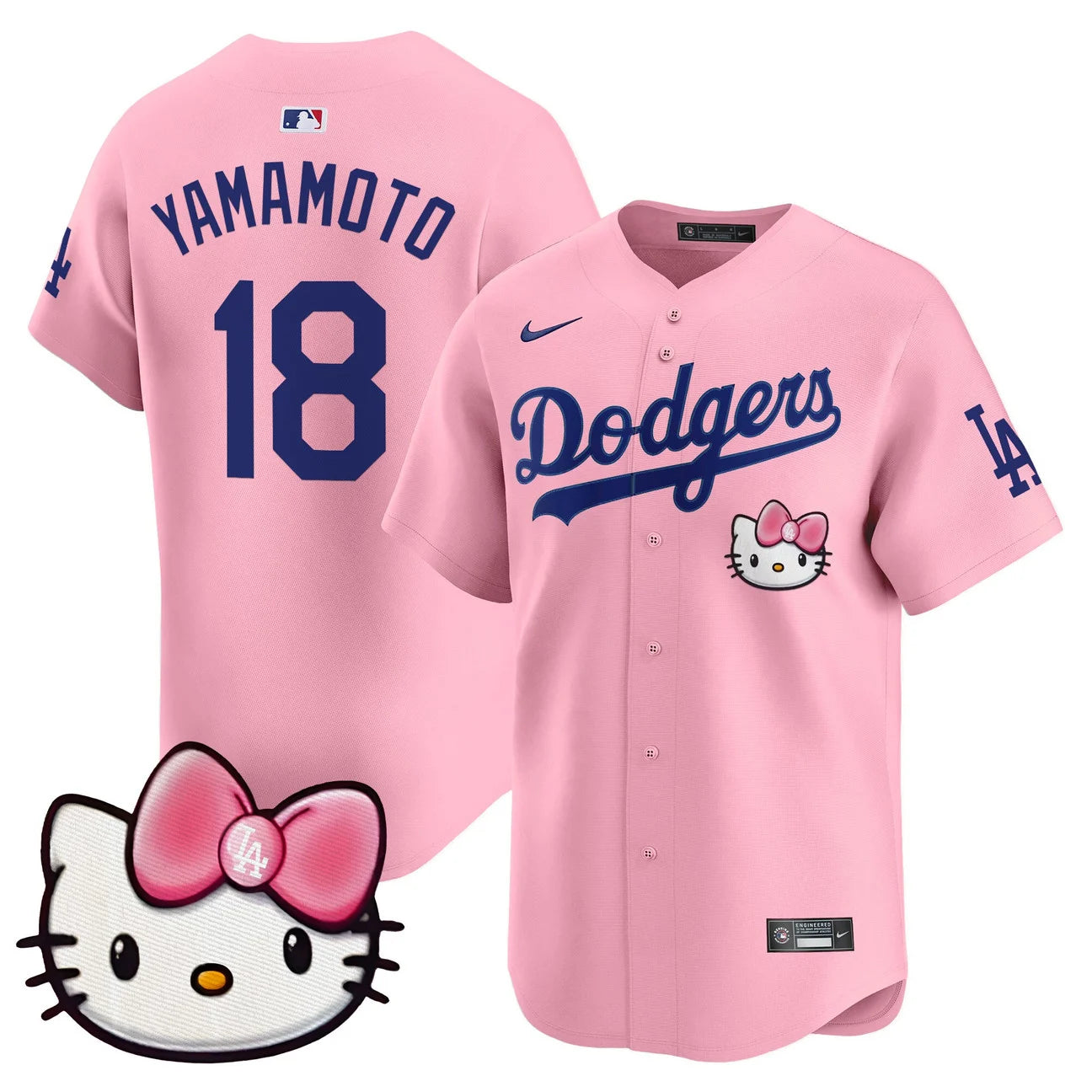 Unisex Dodgers Hello Kitty Vapor Premier Limited Jersey – All Stitched