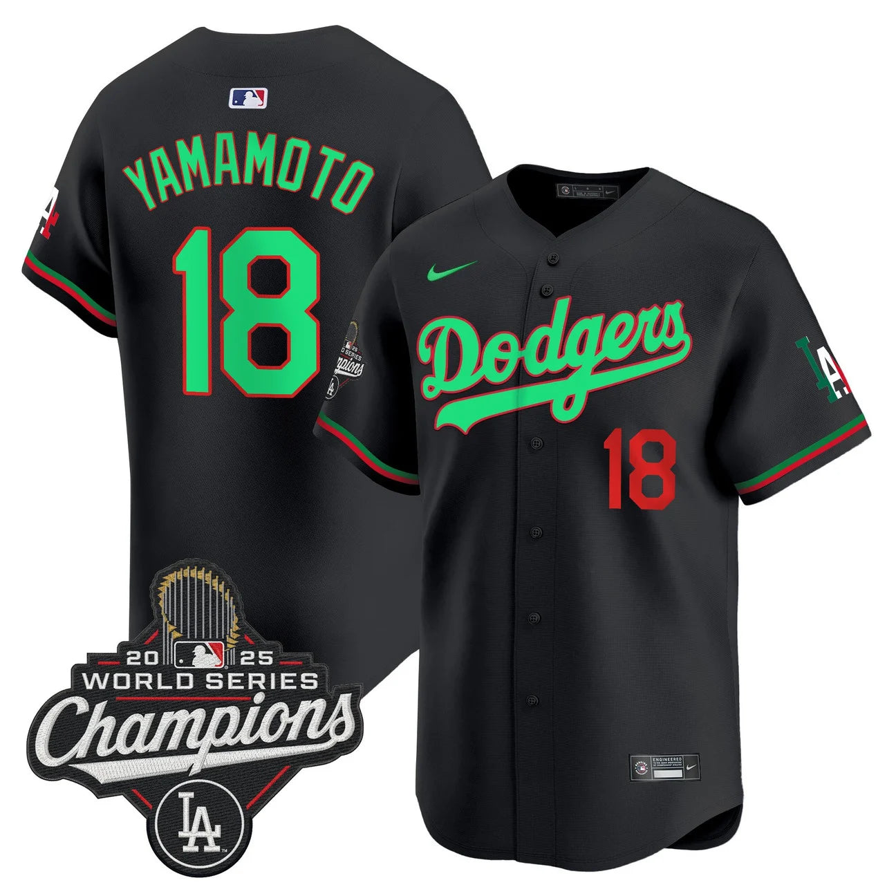Men's Dodgers Mexico 2025 World Series Champions Vapor Premier Limited Jersey  - All Stitched
