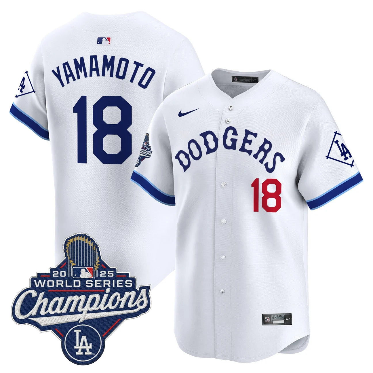 Men's Dodgers Tribute 2025 World Series Champions Vapor Premier Limited Jersey - All Stitched