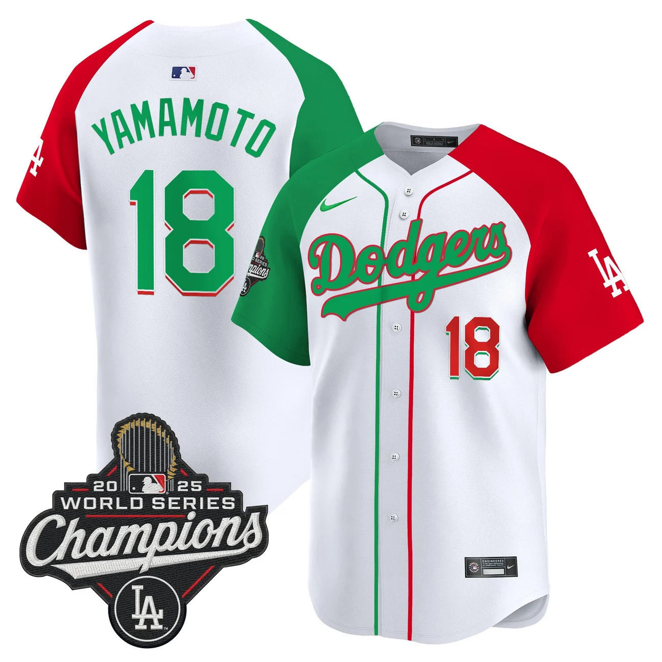 Men's Dodgers Mexico 2025 World Series Champions Vapor Premier Limited Jersey  - All Stitched