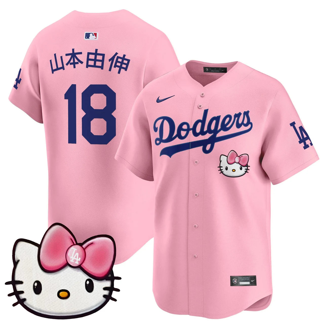 Unisex Dodgers Hello Kitty Vapor Premier Limited Jersey – All Stitched