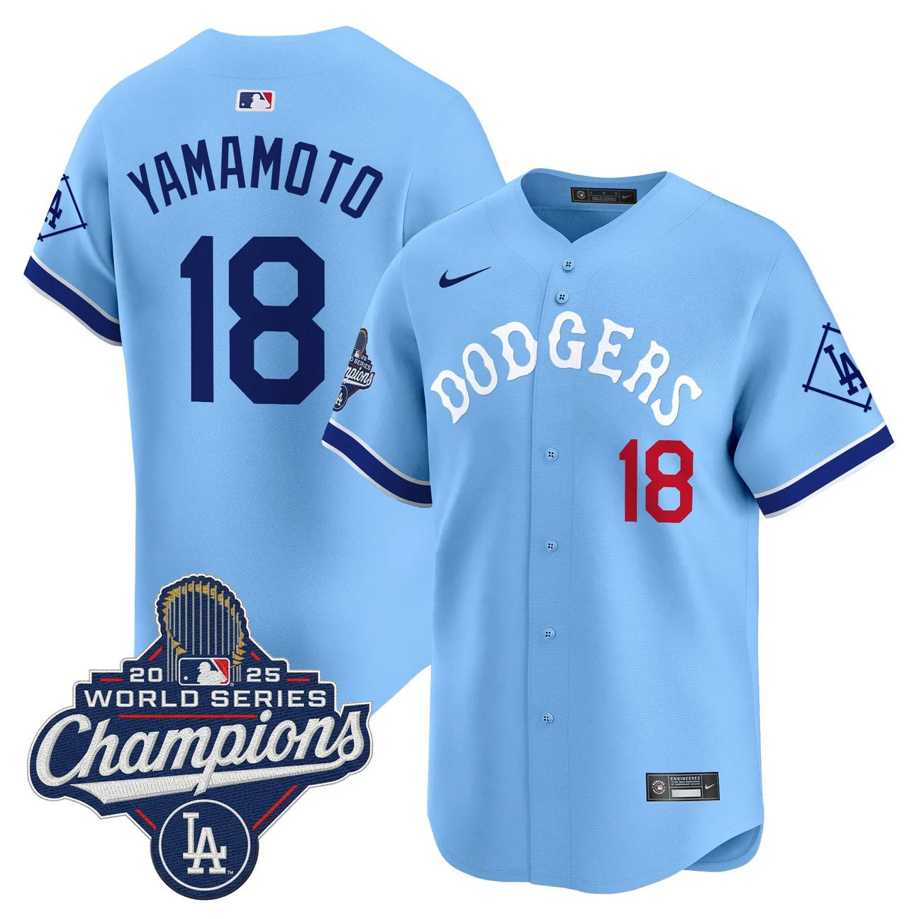 Men's Dodgers Tribute 2025 World Series Champions Vapor Premier Limited Jersey - All Stitched