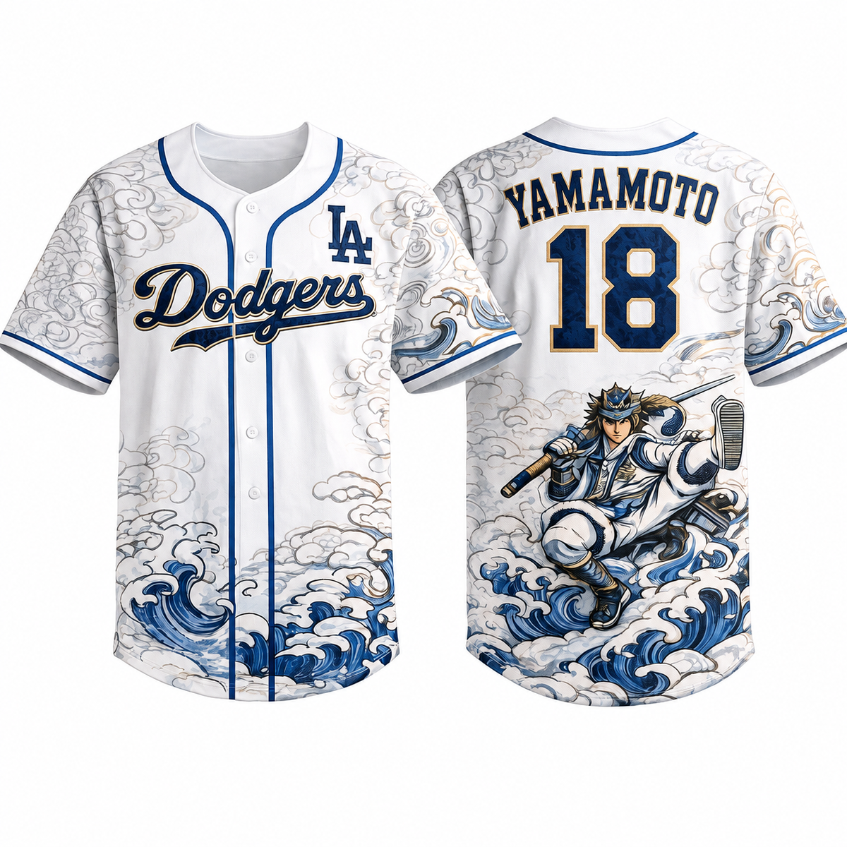 Dodgers&Samurai Anime Jersey – All Stitched