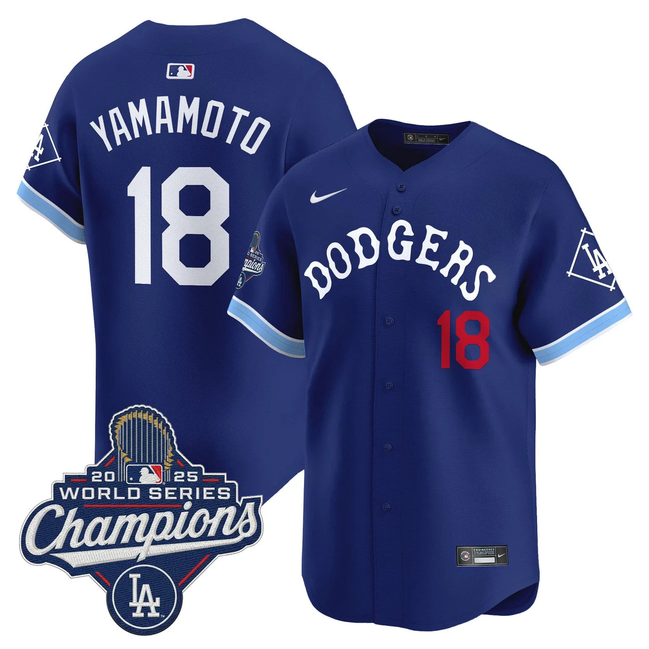 Men's Dodgers Tribute 2025 World Series Champions Vapor Premier Limited Jersey - All Stitched
