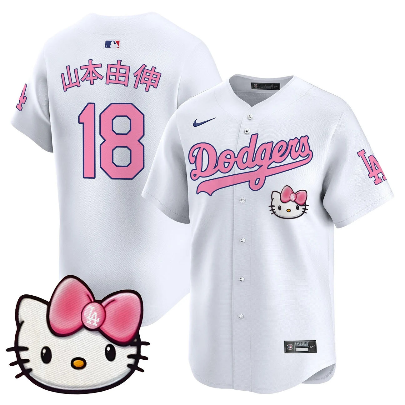 Unisex Dodgers Hello Kitty Vapor Premier Limited Jersey – All Stitched